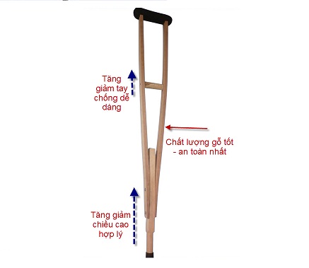 Nạng gỗ tập đi Việt Nam